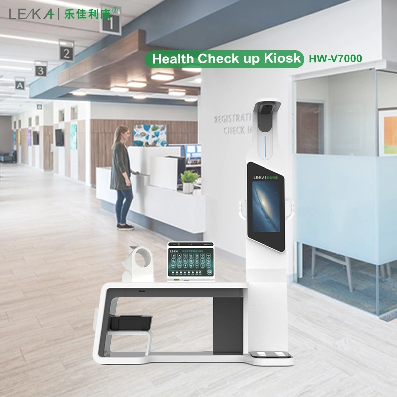 Health Checkup Station Supermarket Self Checkout Kiosk Telemedicine Testing Equipment