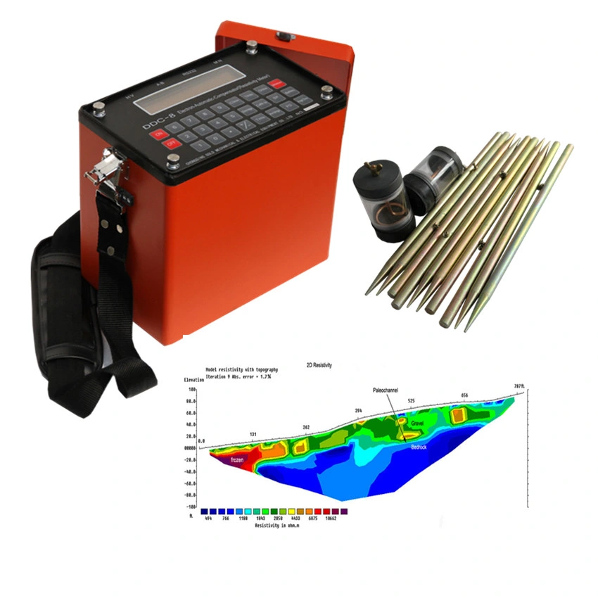 4-Pole Resistivity Meter Underground Water Detector Geo Resistivity Equipment Vertical Electrical Sounding
