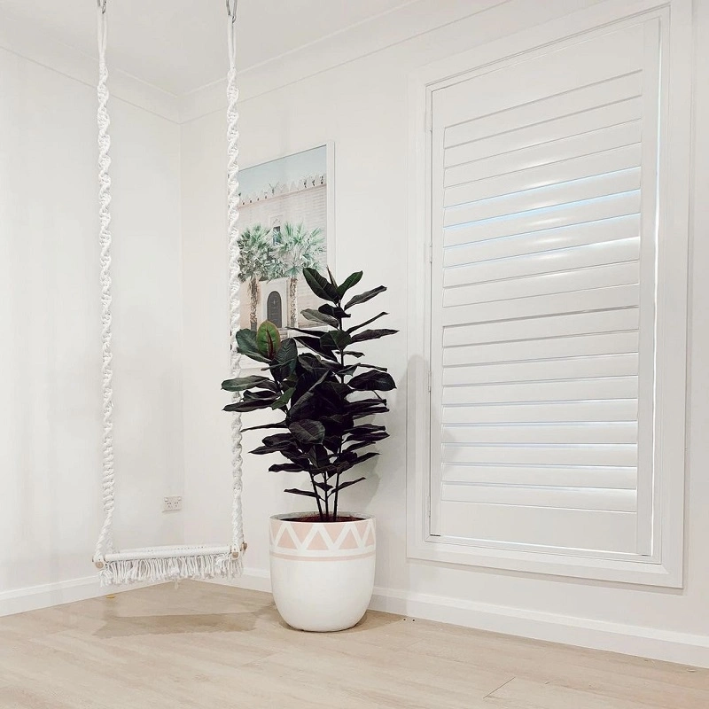 Australia blanco elegante de alta calidad de la ventana de madera Persianas de plantación
