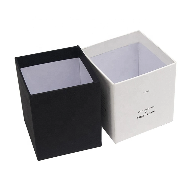 Custom Rigid Cardboard Fancy Art Paper Box Luxury Rigid Packaging Boxes Candle Gift Box with Logo