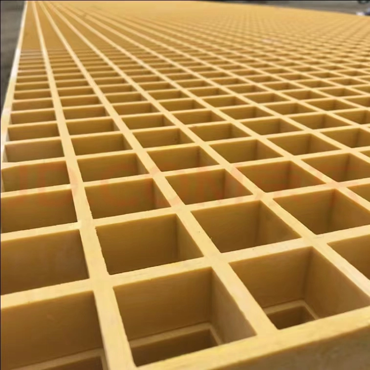 High Strength 50*50mm Mesh FRP GRP Grille Panel, Molded Fiberglass Grating