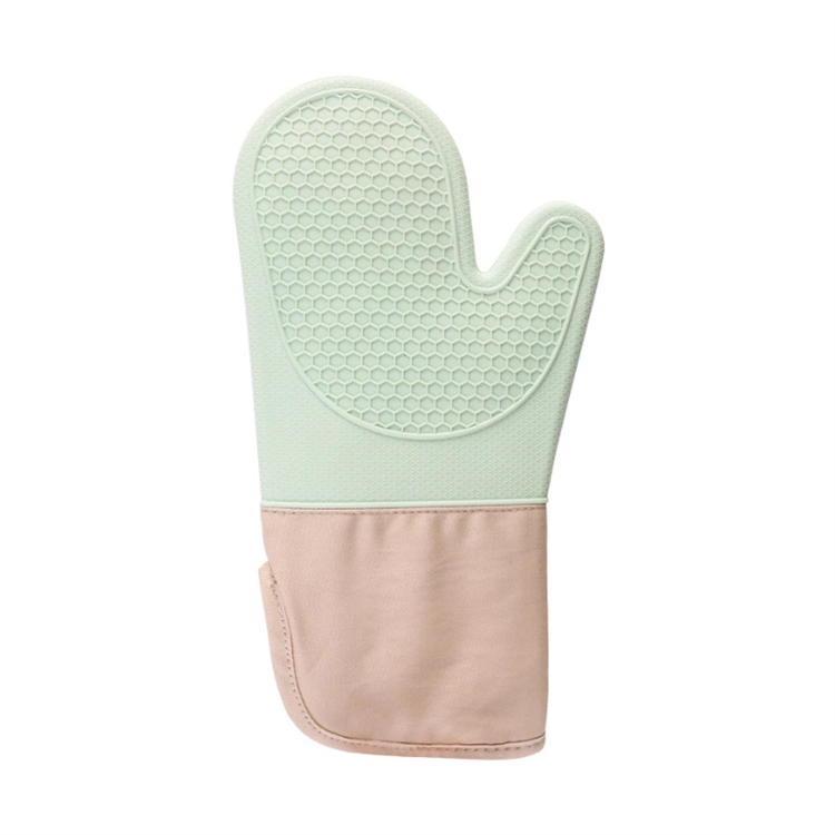 2PCS Silicone Gloves Oven Mitts and Pot Holders Set with Non-Slip Surface Soft Inner Lining for Cooking Baking