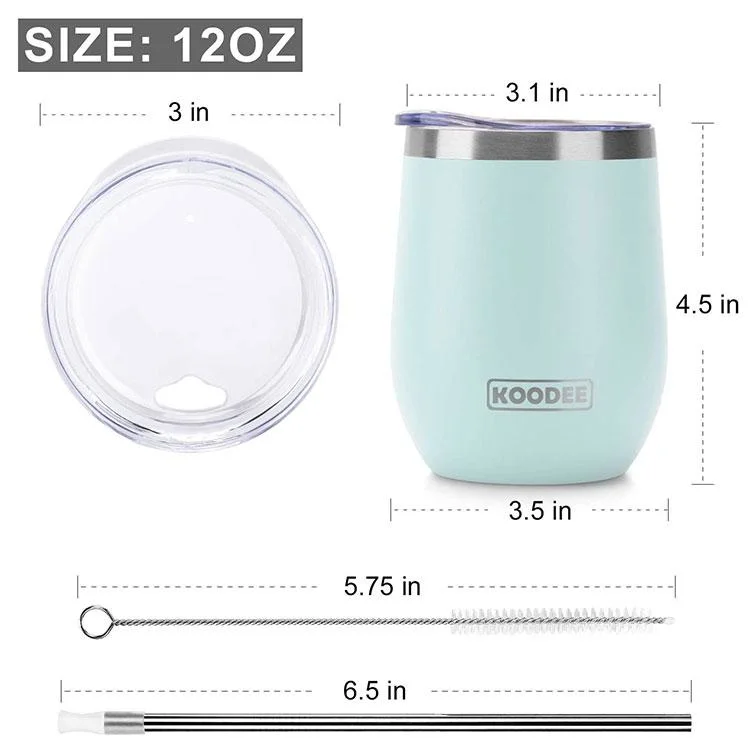 Cambio de color Mayorista/Proveedor de viajes sublimación en blanco taza de café 12oz doble pared de acero inoxidable vaso de vino a granel tazas Proveedor