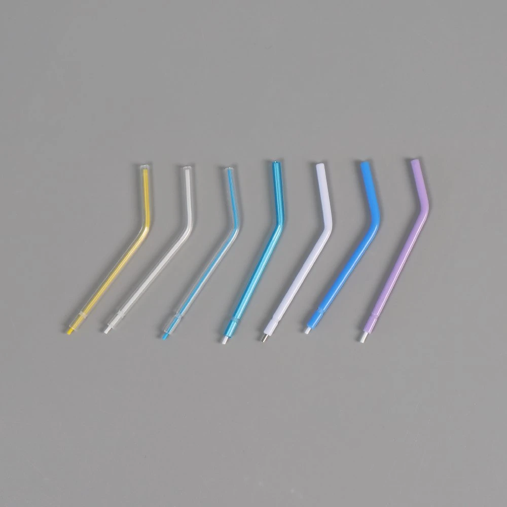 Disposable Medical Hygienic Suction Tube PVC Dental Cleaning Nozzle 3 Way Air Water Syringe Tip