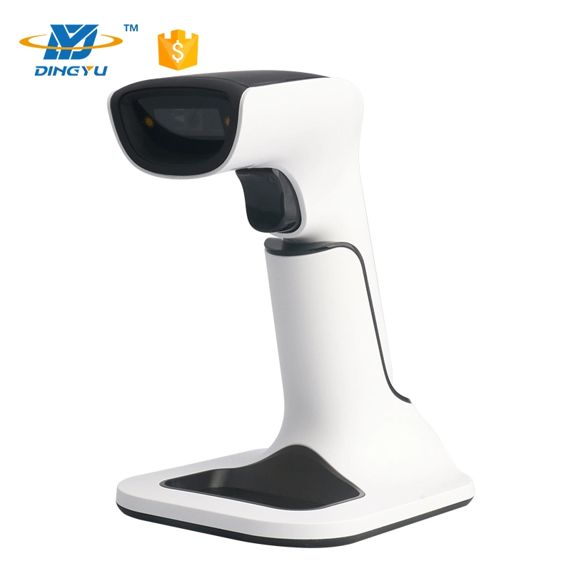 Best-Selling Wholesale Handheld 2D Wireless Barcode Scanner Supermarket Cash Register Scanner with Base