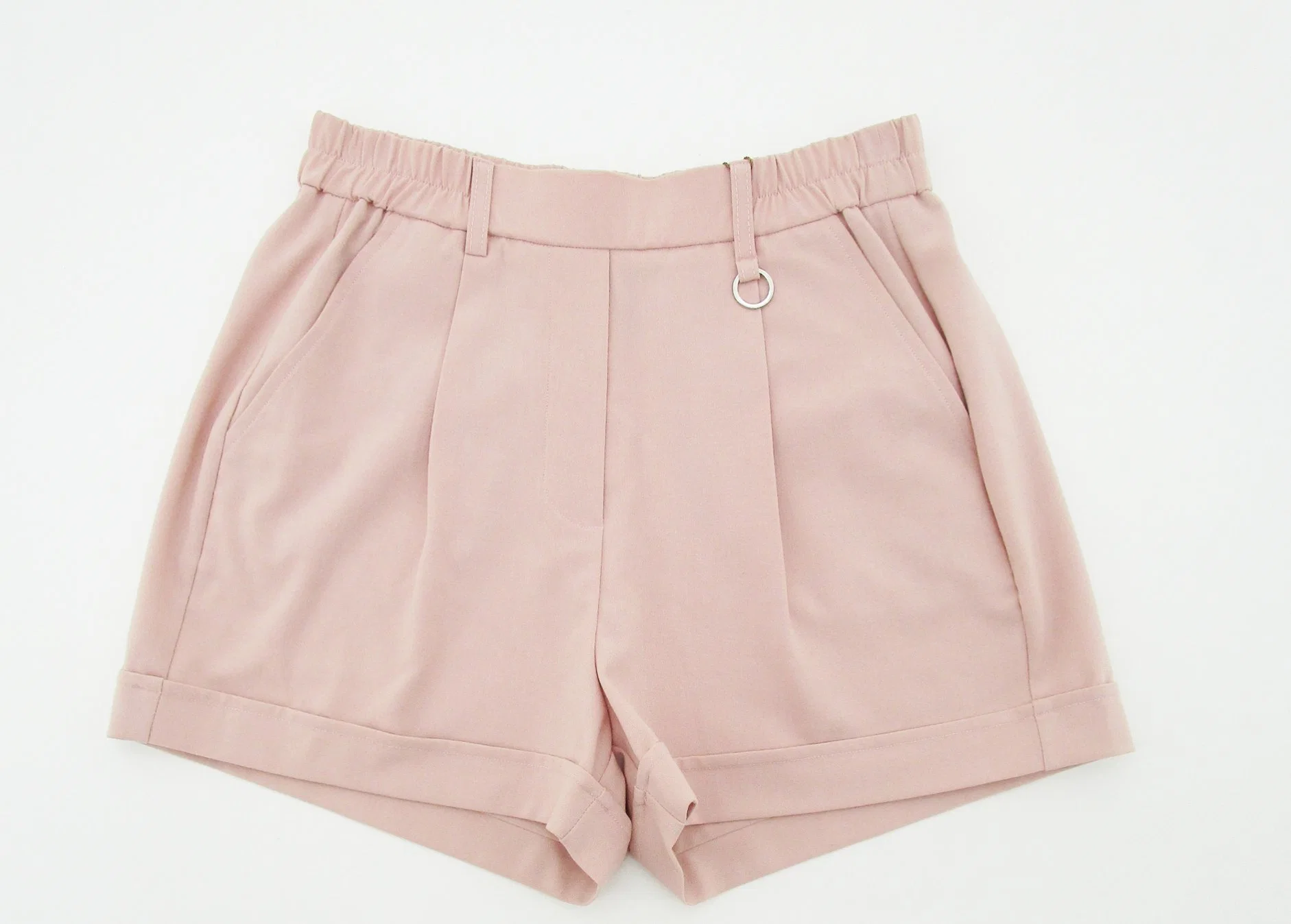 Women&prime; S Fashionable Elastic Waist Curling Summer Spring Shorts