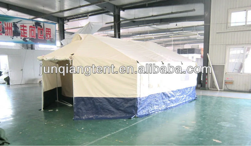 Venta en caliente China Socorro de emergencia Tent Mini12 persona lienzo de invierno Tela Refugio Refugio Tienda viento y lluvia