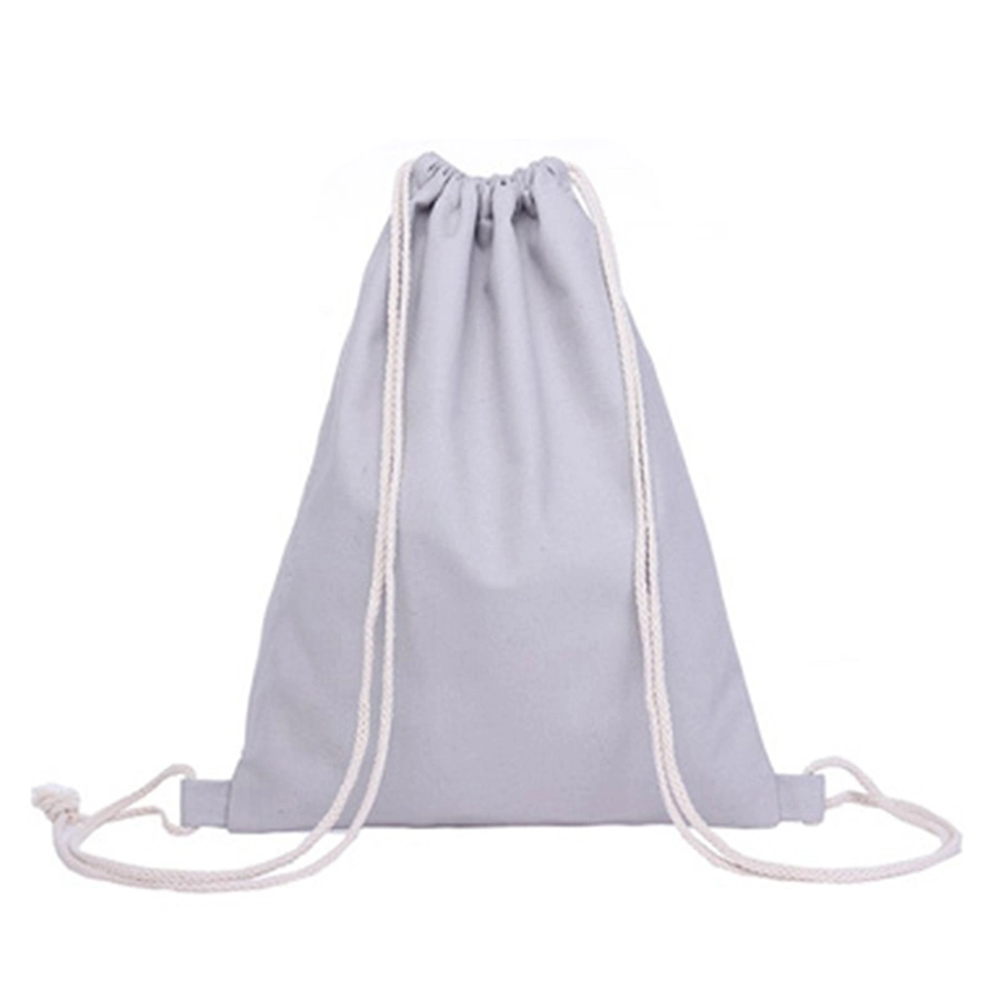 Eco Cotton Drawstring Rucksack Tasche Rucksack für Fitness, Sport, Schwimmen, Yoga