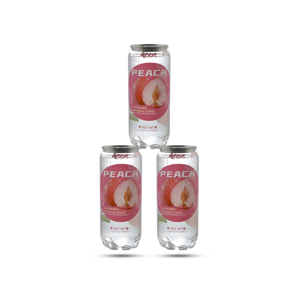 Faible teneur en calories Peach saveur de l'eau de soude des étincelles