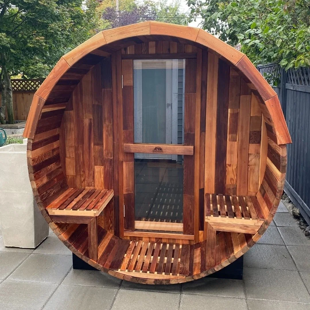 Custom Sauna Room Spruce Prefab for Outdoor Cabin for 2-6 Person Traditional Sauna Can Dry and Wet