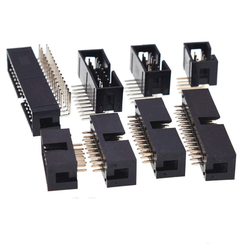 Simple Ox Horn 6 10 14 16 20 26 30 40 50 60p 180 &deg; in-Line/Bent Jtag Socket IDC Interface 2.54mm Spacing Connector, Which Can Be Equipped with Cable Harness