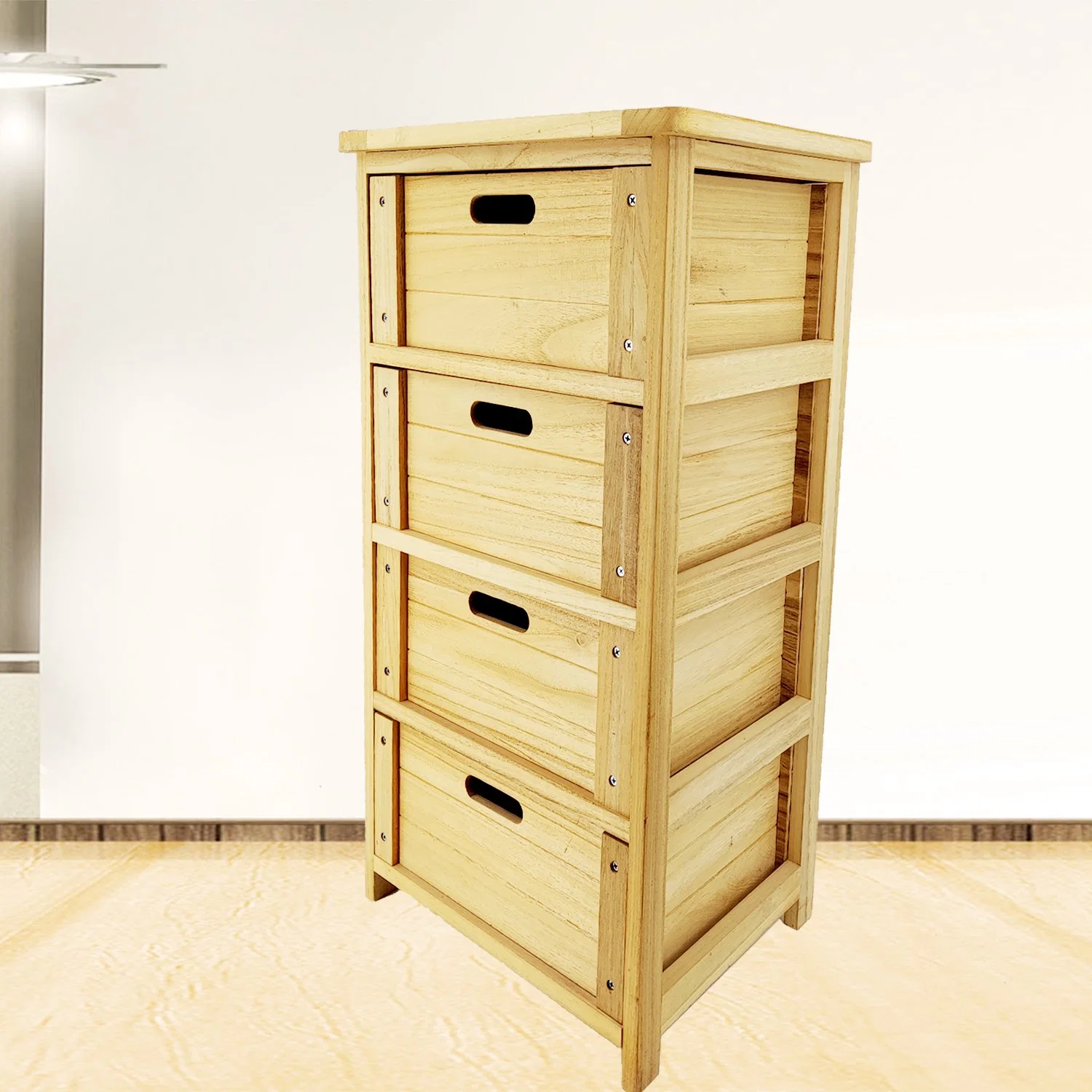 Wooden Storage Cabinets on The Ground