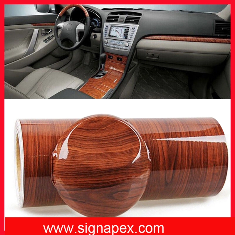 Wood Grain Vinyl Decal Waterproof Car Interior Wrapping Film Auto Stickers