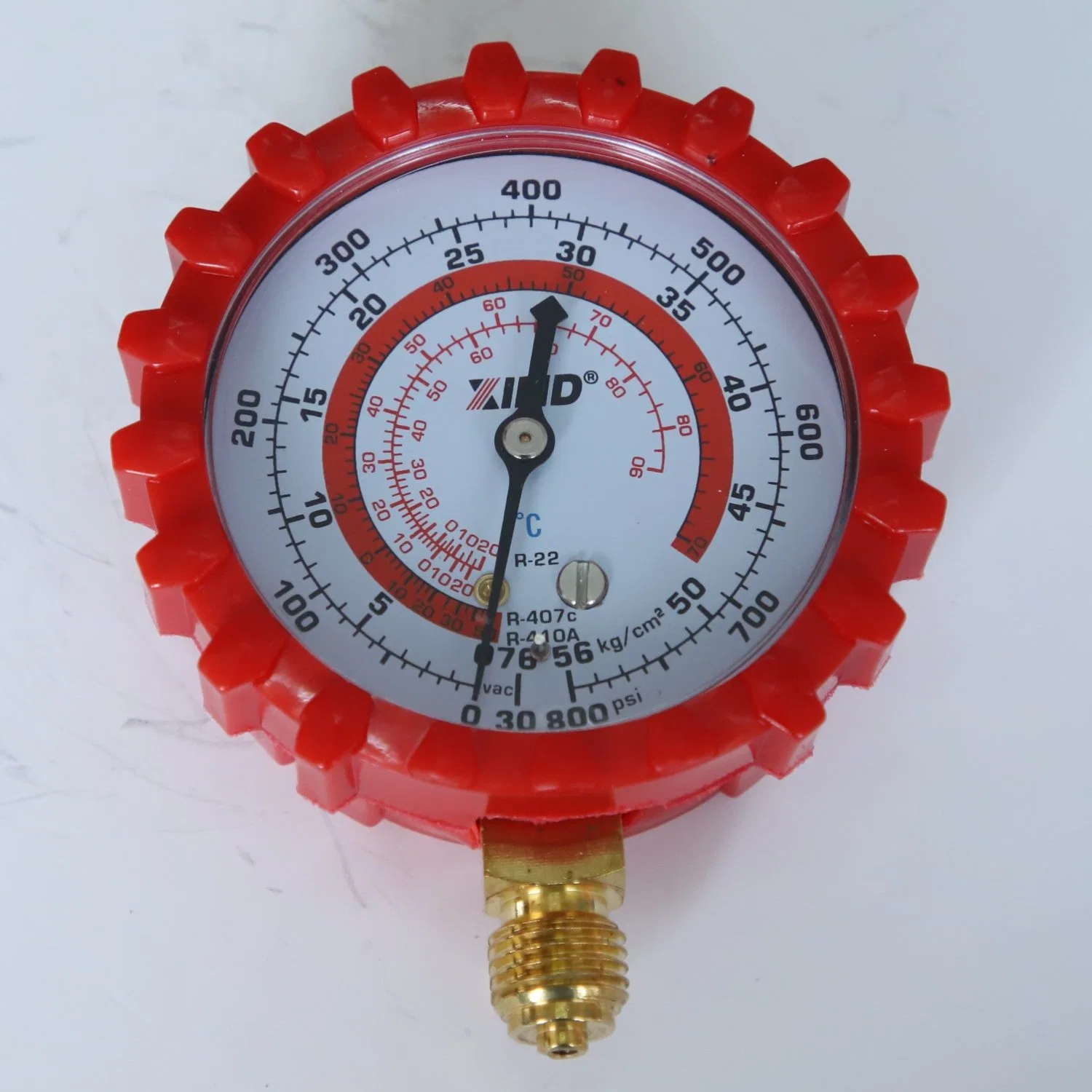 Y70 Bottom Refrigerant Meter (plastic sleeve type) Pressure Gauge