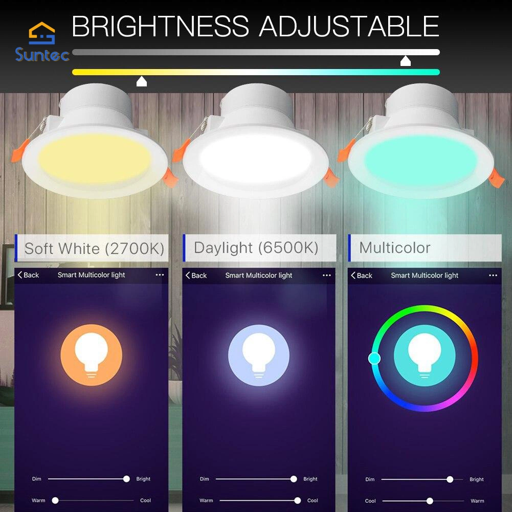 Zigbee/WiFi Downlight Led intelligent Spot de ronde de gradation