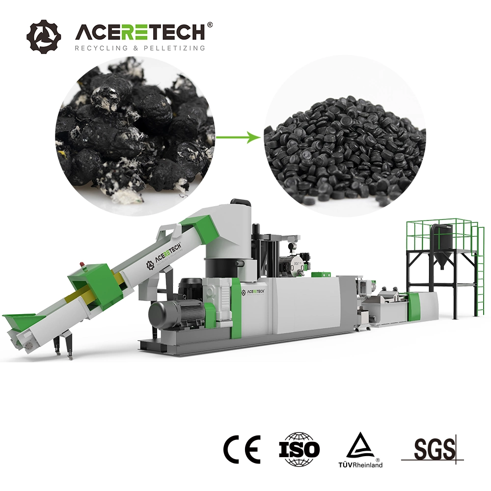 Aceretech Safe and Reliable Tire перерабатывающая установка для пленки PVB Повторная укладка на Пеллетирование