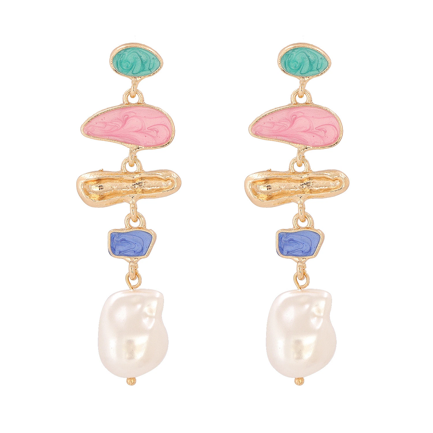 Simple Fashion Earrings Color Oil Pearl Earrings Earrings