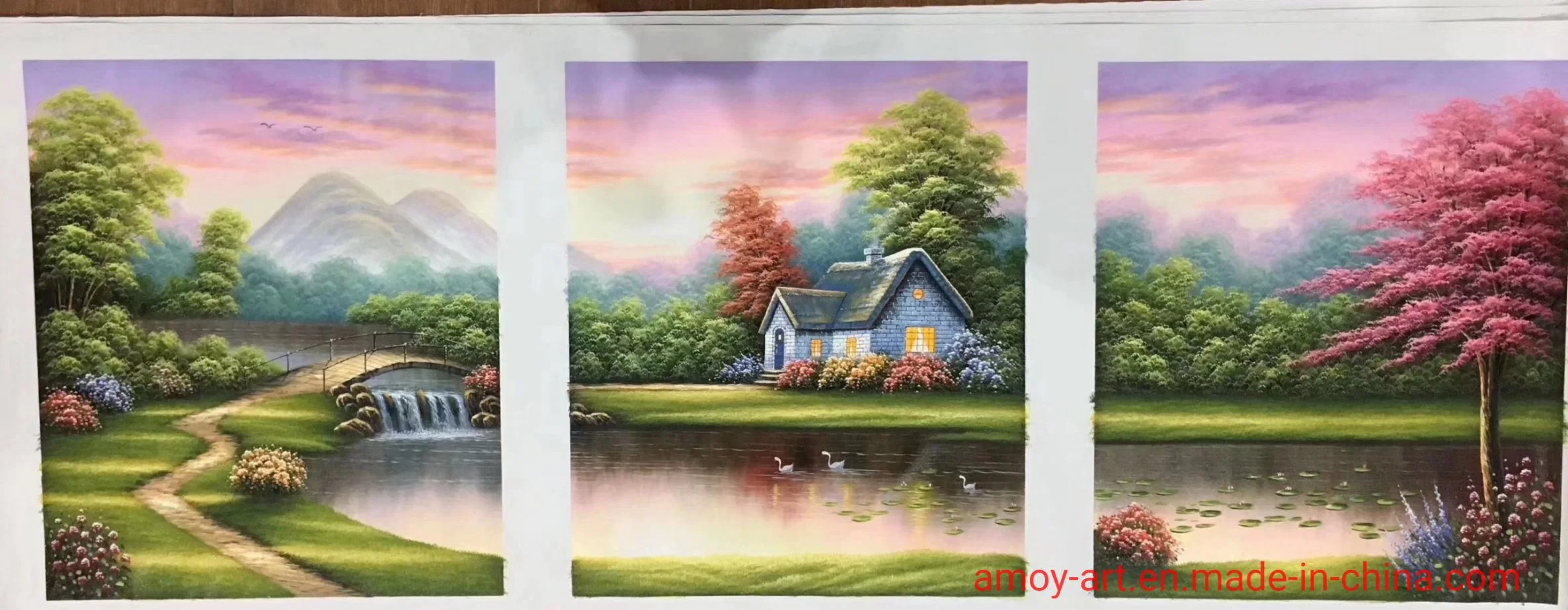 Multi Pieces Thomas Landscape Group Oil Paintings on Canvas