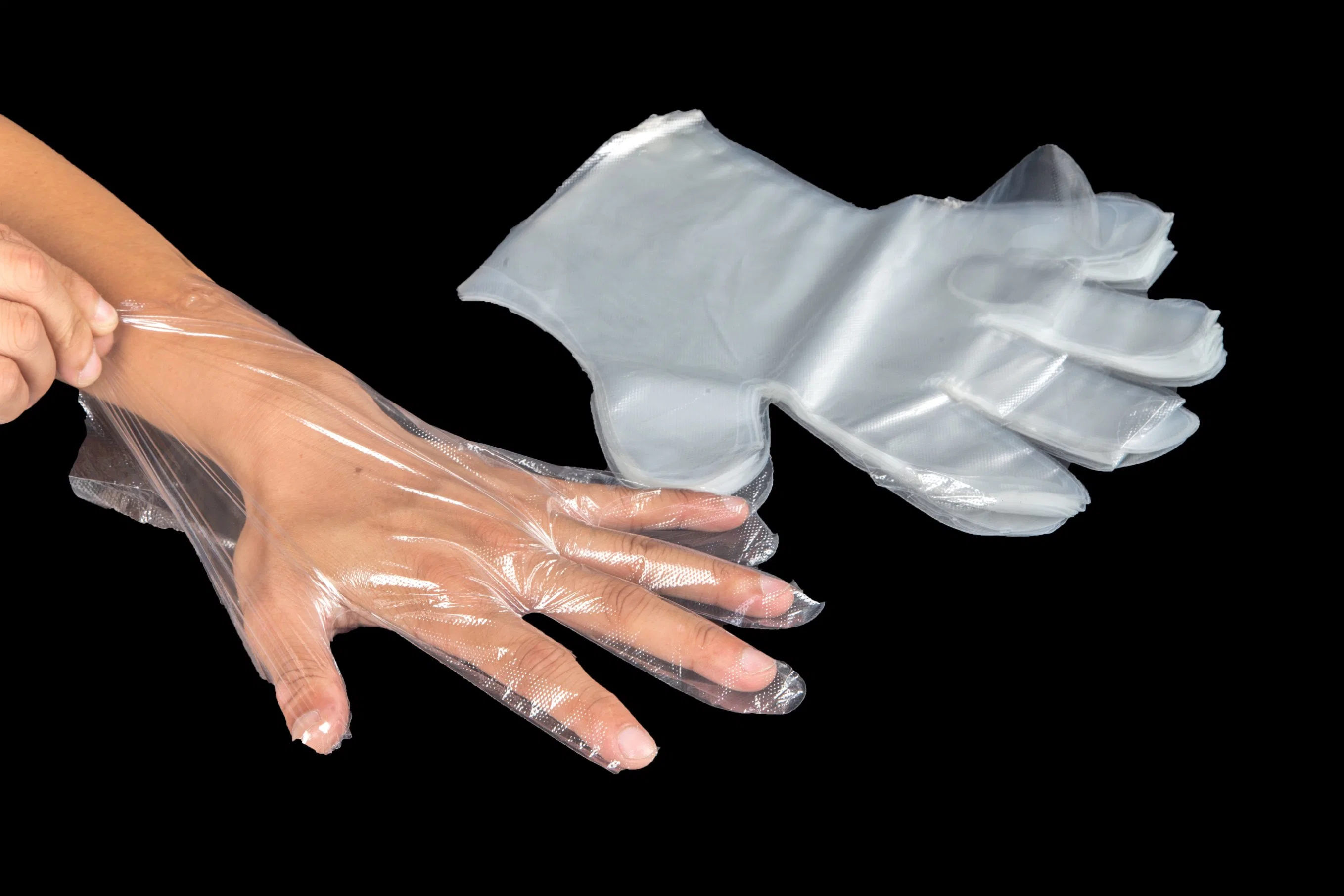 Plástico de alta calidad desechable de polietileno de PEAD LDPE CPE TPE Guantes EVA