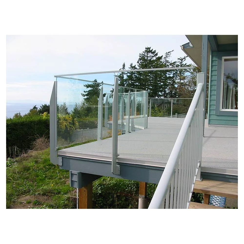 High quality/High cost performance Modern Design Tempered Glass Stainless Steel Post Glass Railing