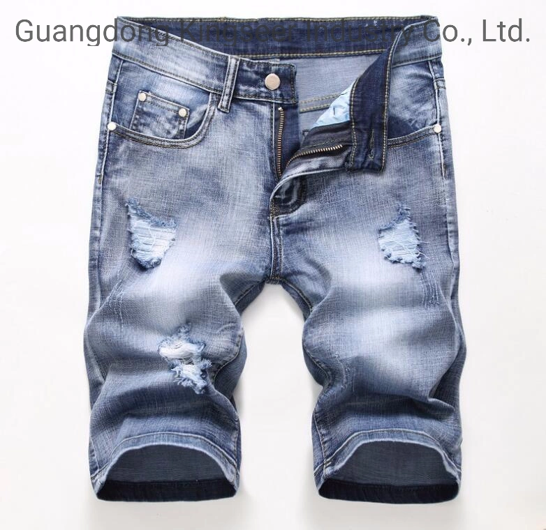 2019 Latest Fashion Blue Stretch Short Denim Men Jeans Ks-D001