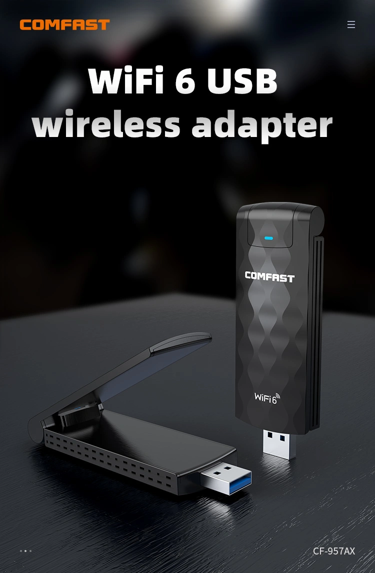 Comfast 957ax6 WiFi Dongle 1800Мбит/с высокой скоростью 802.11ax AX1800 WiFi 6 беспроводной USB-адаптер WiFi