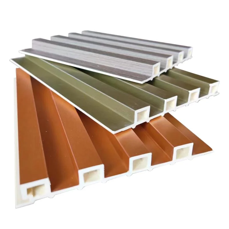 Wooden Metal Color Fluted WPC Wall Panel Cladding