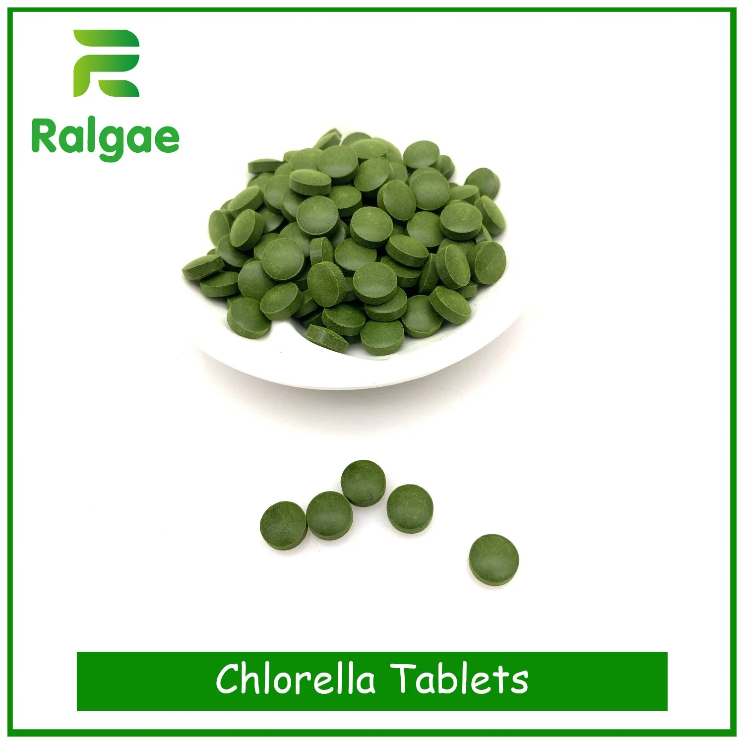 Las tabletas de puro de la microalga Chlorella Vegan suplementos proteicos