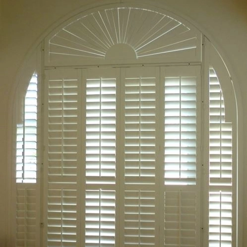 Special Shape Round Wooden Timber Plantation Shutter From China