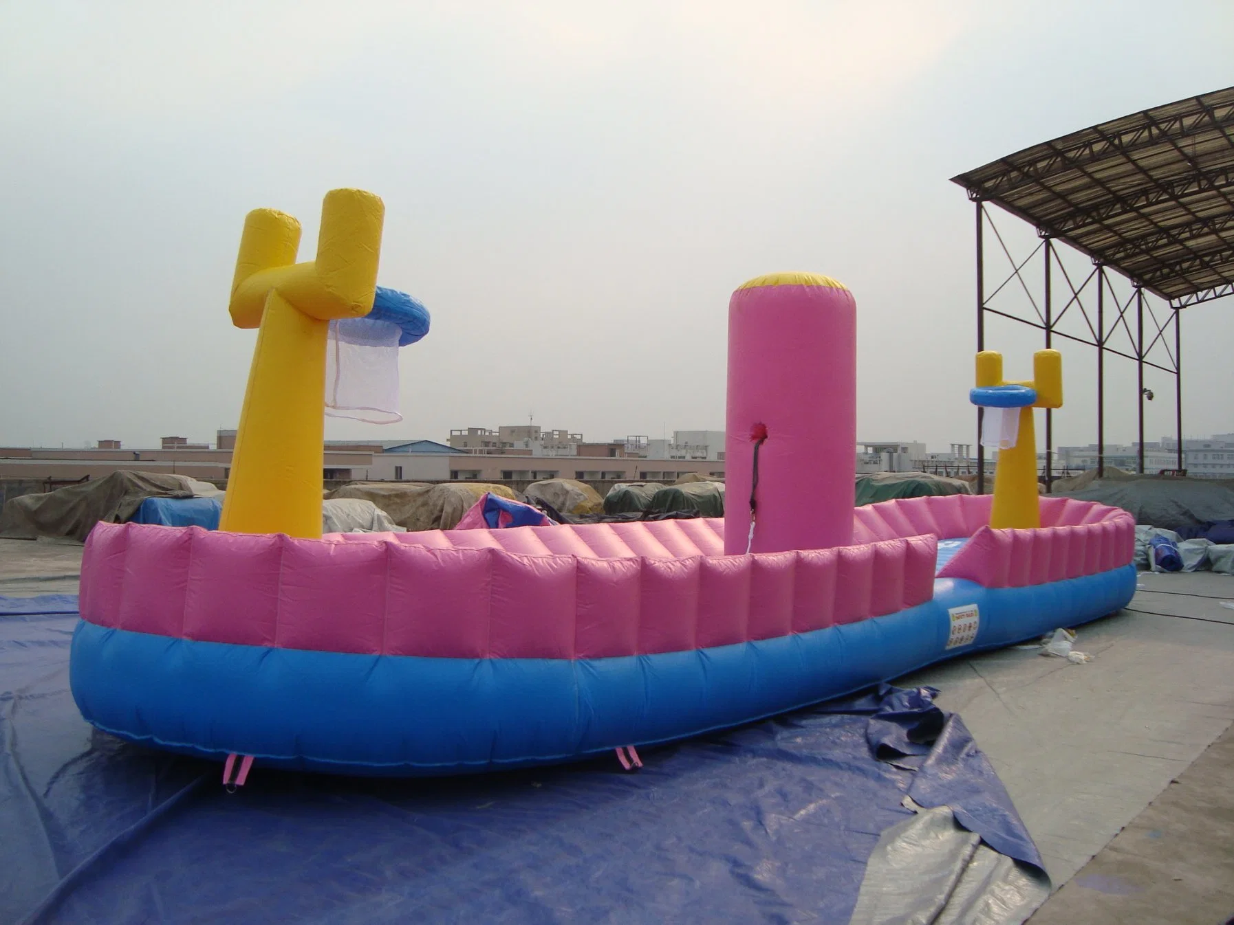 Jeu de sport de basket-ball Inflatable Bungee Run