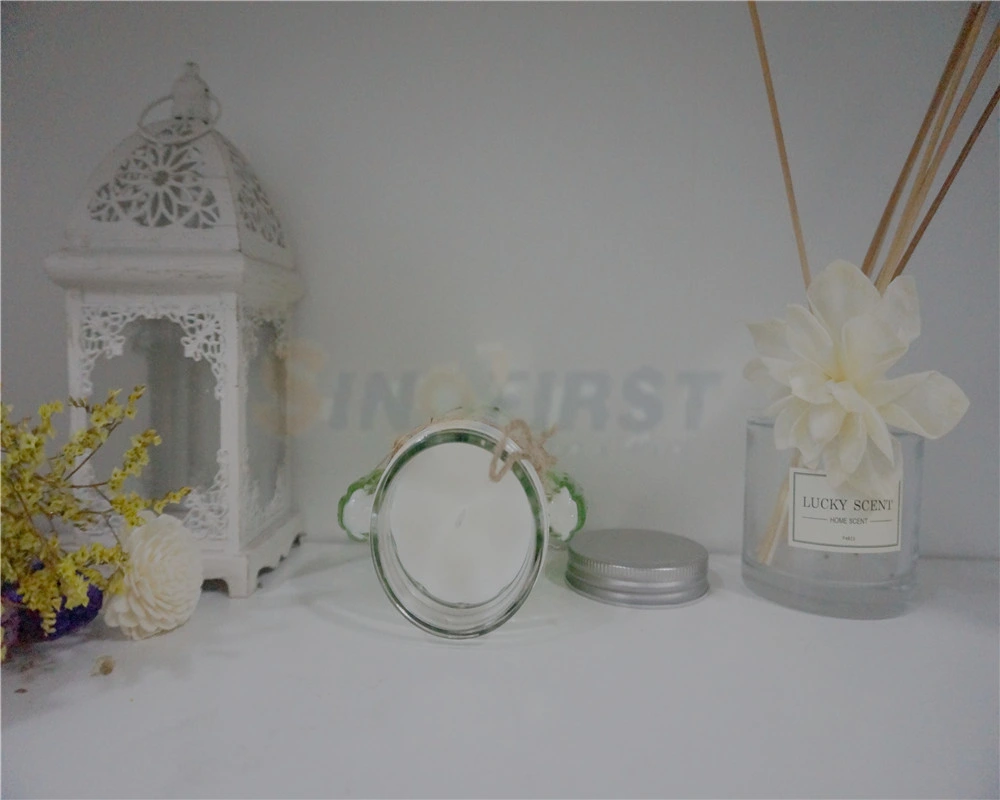 Custom Fragranced /Scented Glass Jar Candle for Home Decoration/Wedding with Glass Lid