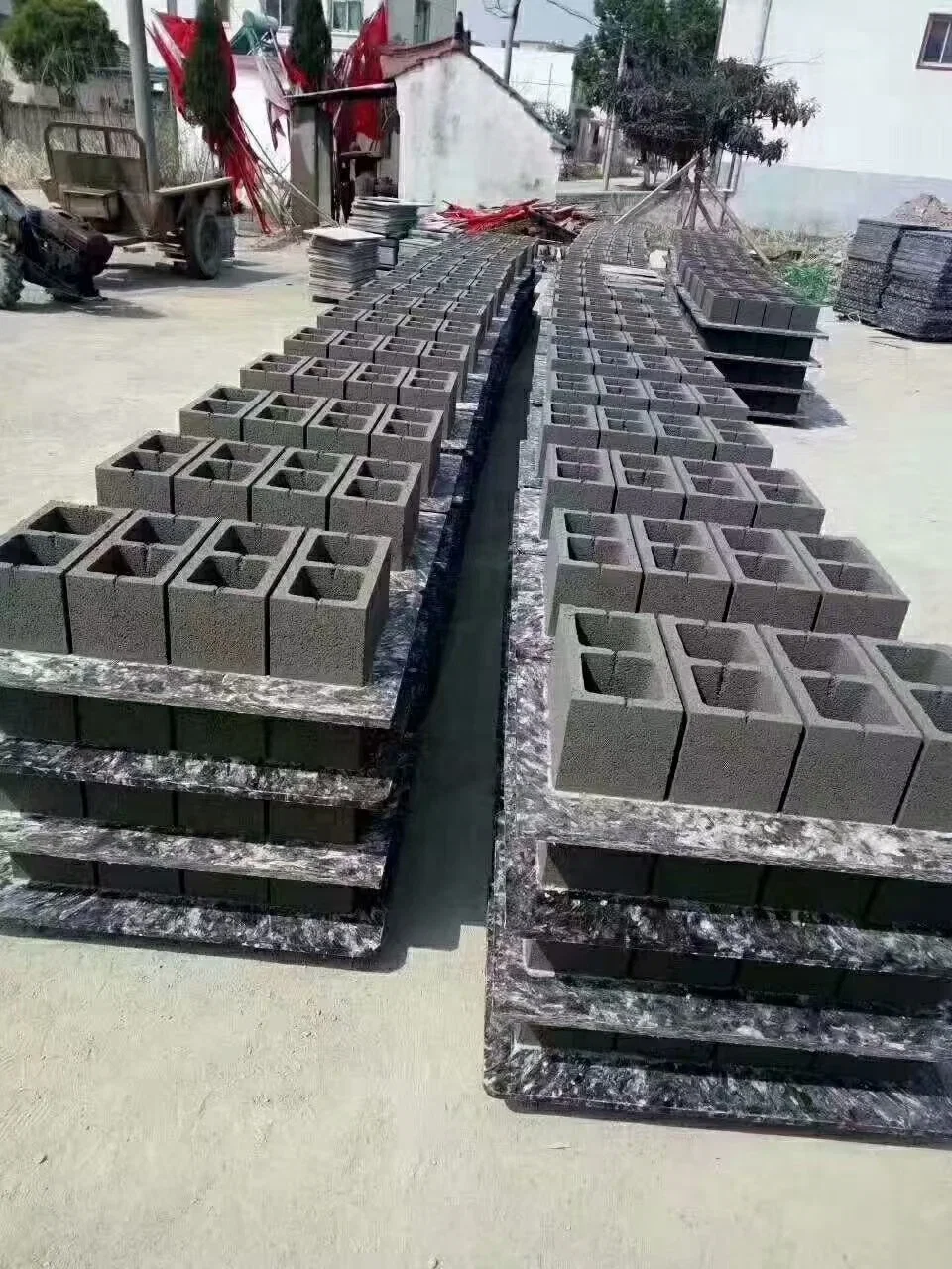 Bamboo Pallet to Hold Brick and Hollow Block for Concrete Block Machine