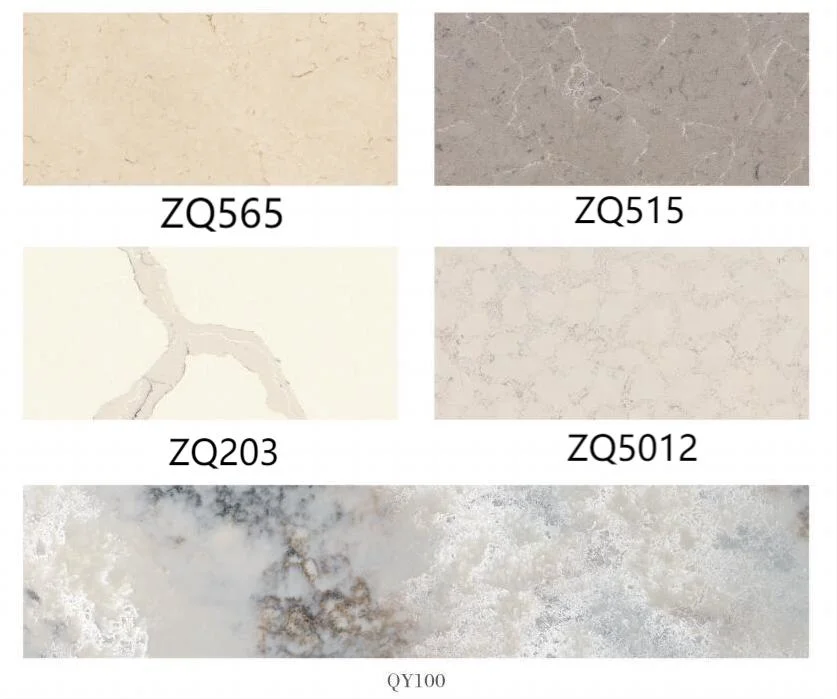 Latest Colors Cheap Price Calacatta Marble Looking Quartz Stone for Tops