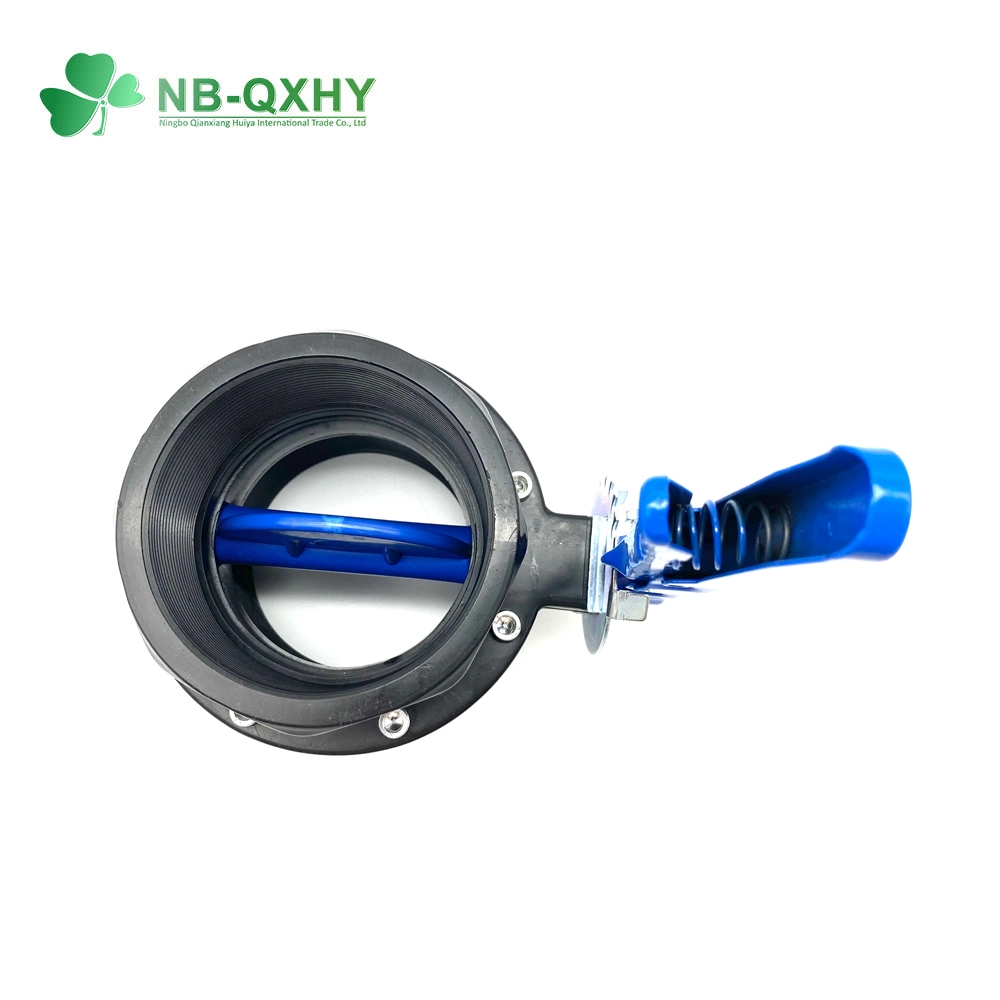 Middle East Radiation Protection PE Butterfly Valve with Black Color