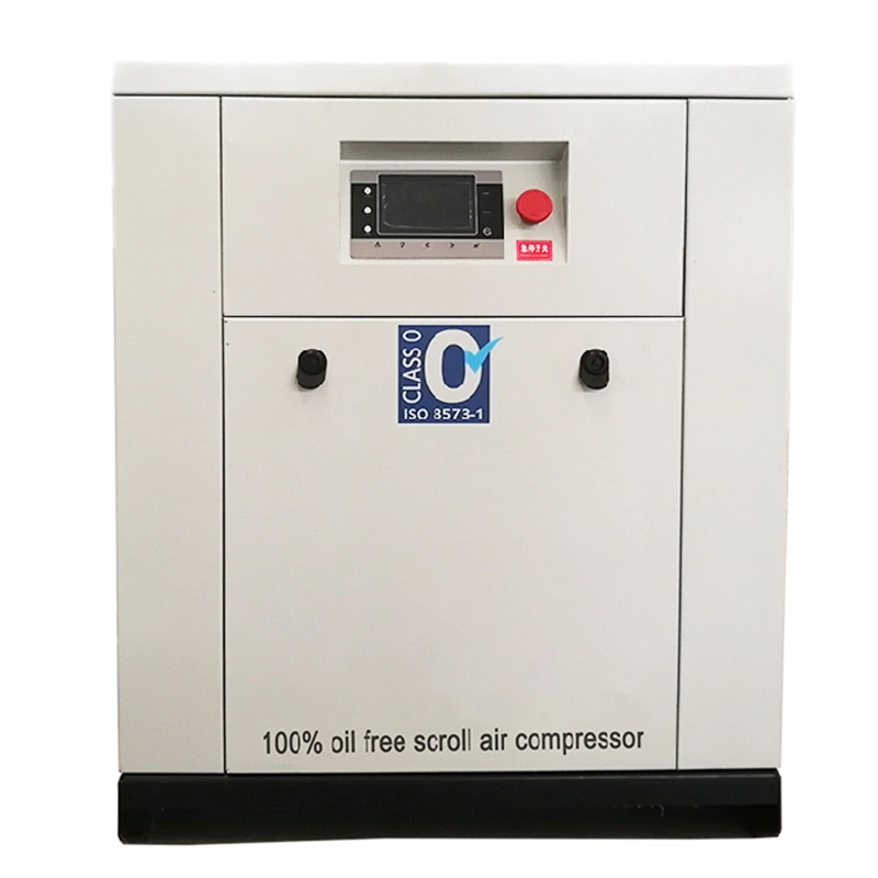 5,5 KW 7HP exempt d'huile compresseur à air de défilement pour des raisons médicales la nourriture des instruments de précision