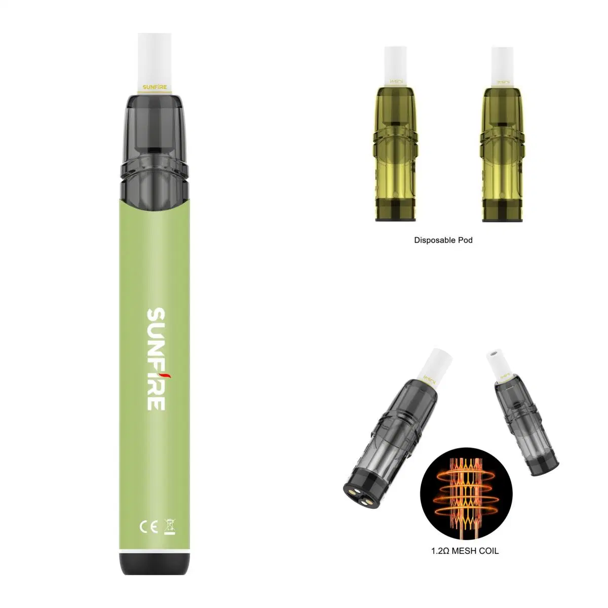 Imini Vente en gros Vape jetable E-CIG de rechange 2 ml de réservoir d'huile