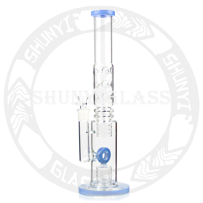 High Donut PERC base droite verre fumée tuyau Hookah