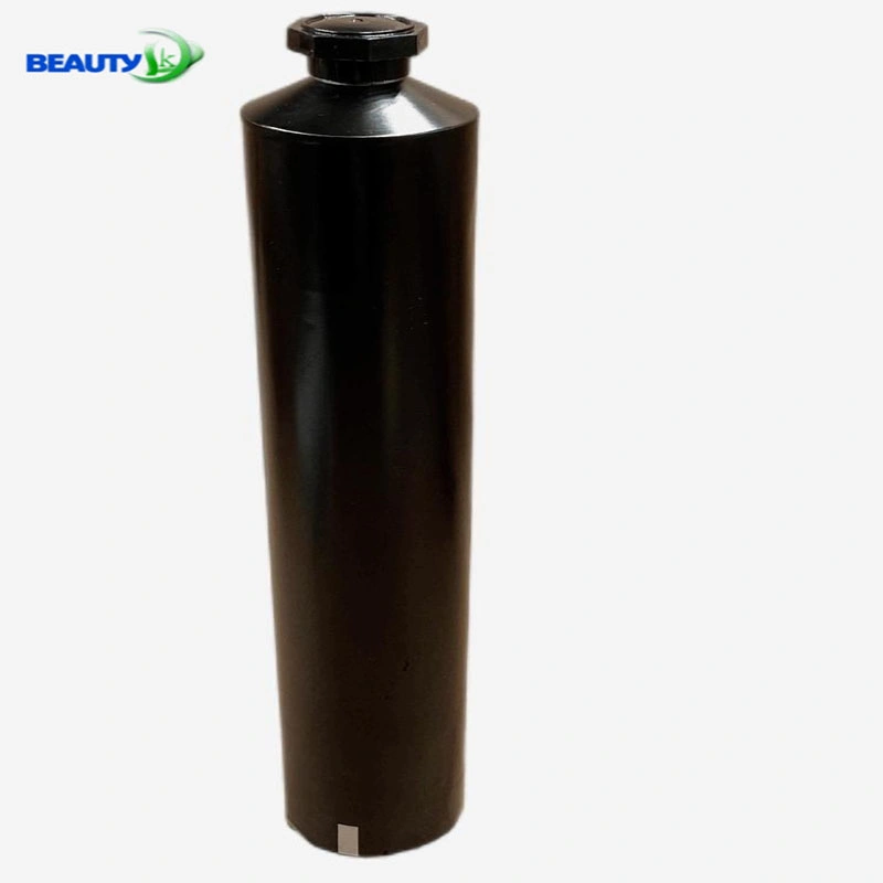 La alta calidad 50ml 100 ml de tubo de ensayo de plástico negro con aluminio