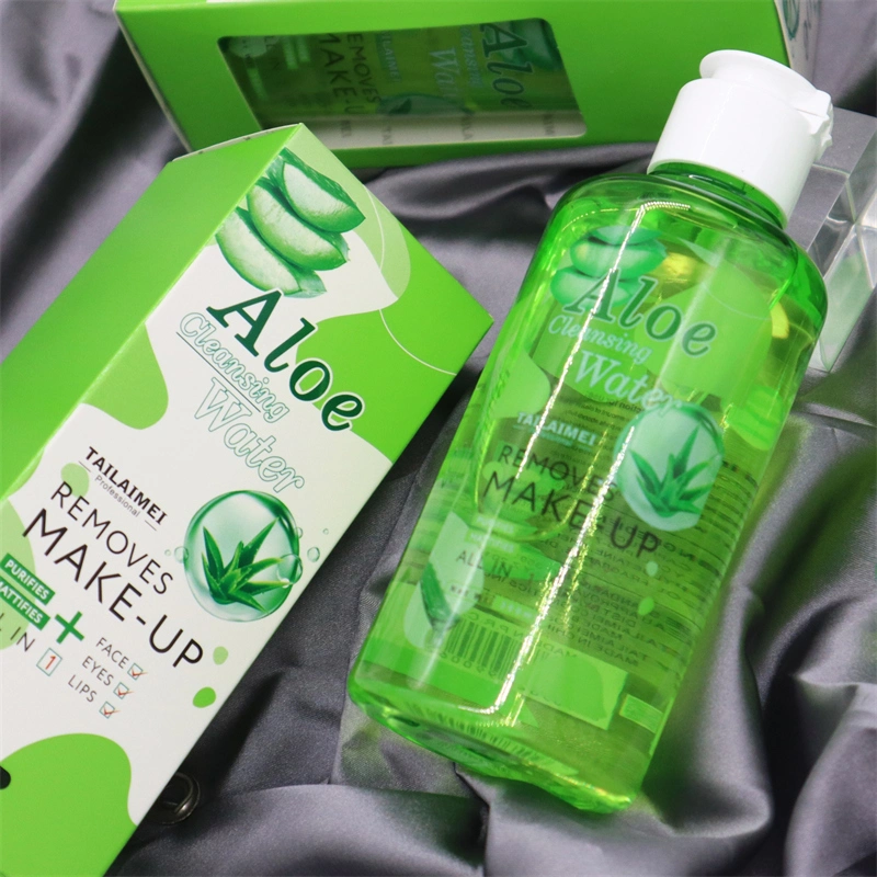 Tailaimei Manufacturer Aloe Cleansing Water Make up Liquid Remover OEM Custom Hydrating Nourish Skin Face Makeup Remover