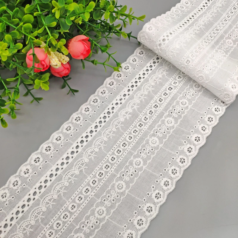 Cheap Cotton Embroidery Lace Trim for African Lingerie or Bra Pattern No Stretch Trim for Ladies Dress Tailoring Material Lace Fabric