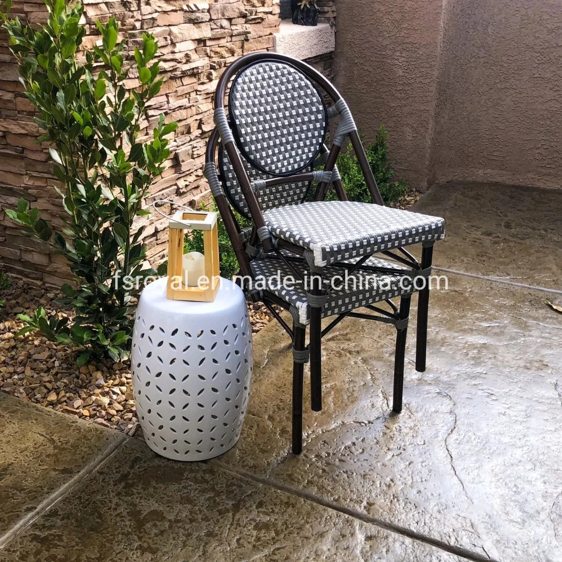 Hot Selling Wholesale/Supplier Home Beach Rattan Outdoor Patio Bistro Garden Dining Chair