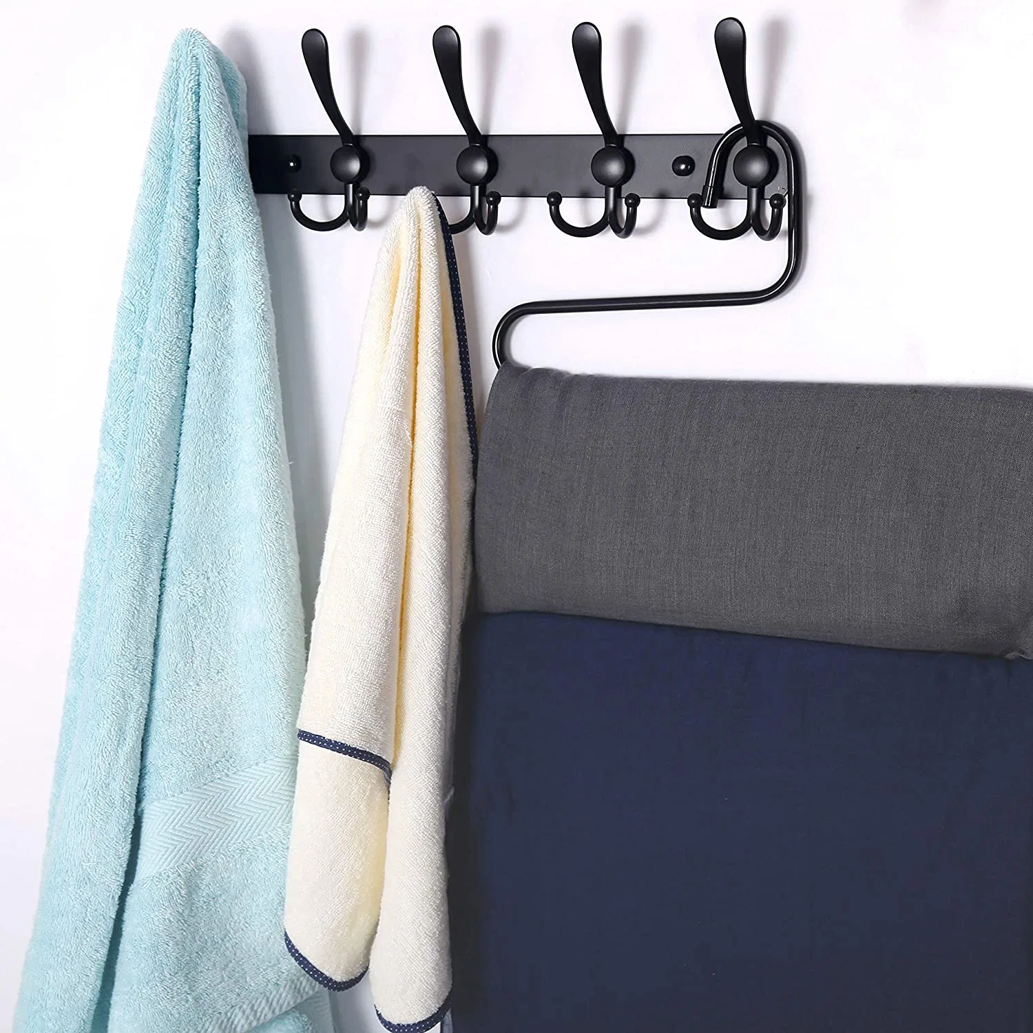 Home Bathroom Organizer Rack Clothes Coat Hat Towel Hanger Bathroom Kitchen Accessories