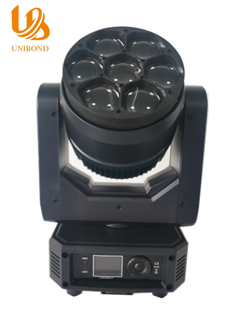 DJ Stage Lighting Equipment 7X40W RGBW 4-in-1 Quad-Color LED Zoom Wash Mini 7X40W Bee Eye