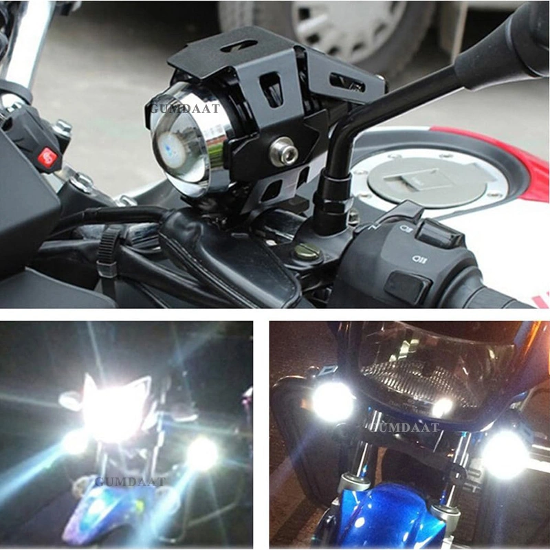 Motorcycle Lighting System U5 Headlight Spotlight Auxiliary Fog Light Lens Projector Motorbike