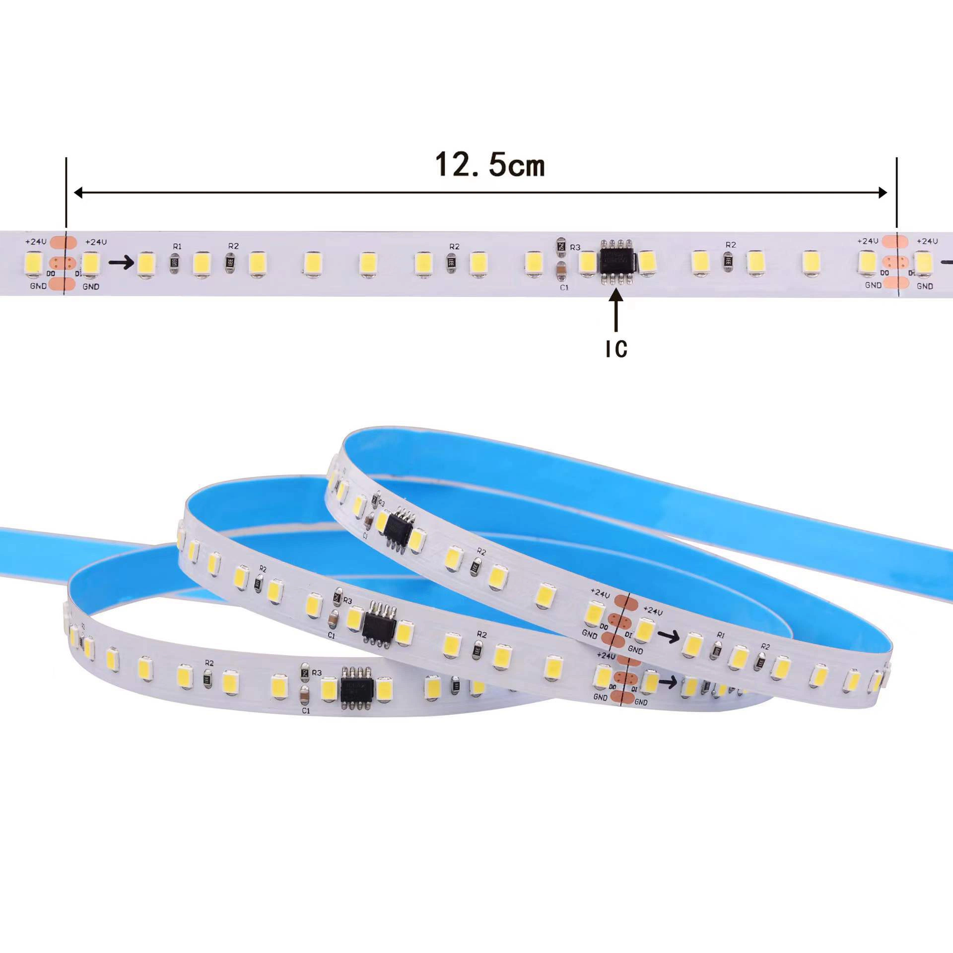 Ce&amp;RoHS 5 jetons dans une bande LED LED RGB+CCT Bande souple Lumière 12V/24V de l'éclairage LED linéaire