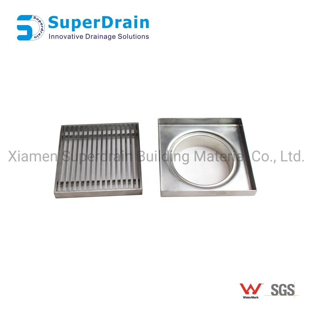 China SUS Wedge Wire Square Floor Grate Waste for Bathroom