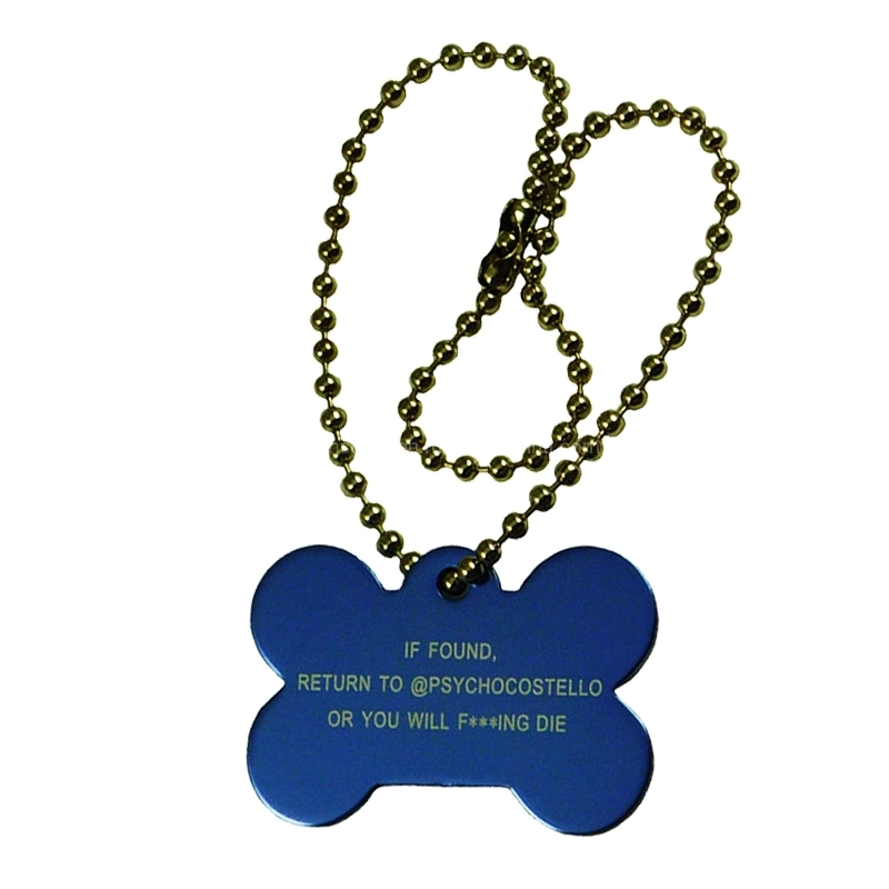 Factory Price Copper Silicone Printing Bone Metal Collar Pet Clip Fashion Epoxy Cartoon Dog Tag for Promotion Gift