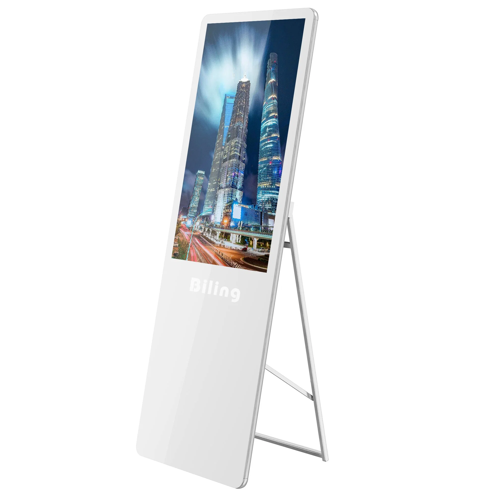 Portable LCD Digital Signage 43 Inch Floor Stand LCD Panel Video Wall LCD Digital Signage Outdoor LCD Advertising Display Model Houses Ad Player