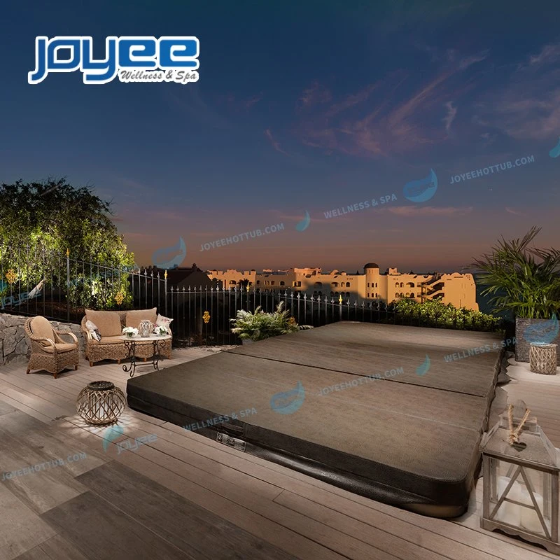 Joyee 6m 8m 2 Zona Contenedor de Acrílico Gran Jacuzzi Piscina de Natación con Masaje Infinito SPA