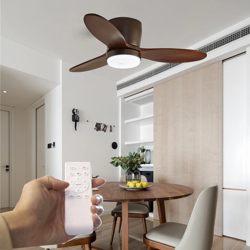 LED Lamp Decorative Ceiling Fan, DC Motor, Remote Wired Control 7796A1